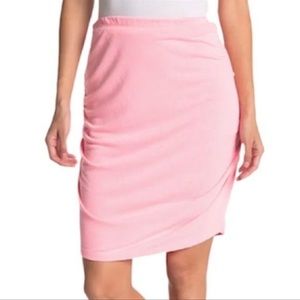 NWT SUNDRY Size 2 (M) Pink Ruched Terrycloth Skirt